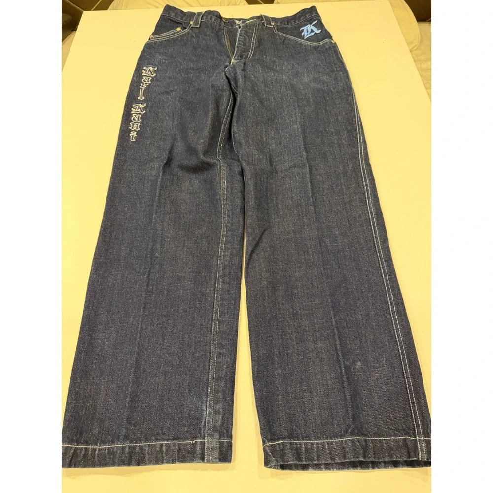 Vintage Karl Kani South Central Jeans 32x32 Baggy Embroidered Hip Hop Y2K
